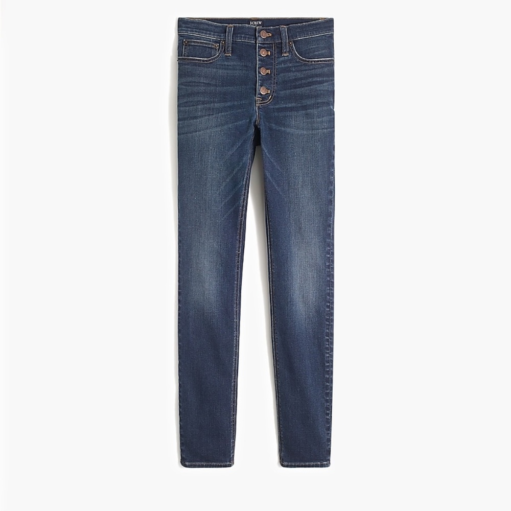 J Crew 9" High Rise Skinny Jeans Stretch Denim Dark SZ 28 NWOT